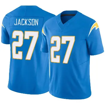 ＃27 Men's JaQuae Jackson Blue Limited Los Angeles Chargers Powder Vapor F.U.S.E. Jersey