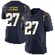 ＃27 Men's JaQuae Jackson Navy Limited Los Angeles Chargers Team Color Vapor Untouchable Jersey
