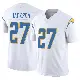 ＃27 Men's JaQuae Jackson White Limited Los Angeles Chargers Vapor F.U.S.E. Jersey