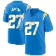 ＃27 Men's RJ Mickens Blue Game Los Angeles Chargers Powder Alternate Jersey