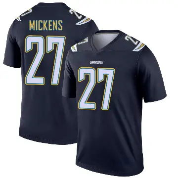 ＃27 Men's RJ Mickens Navy Legend Los Angeles Chargers Jersey