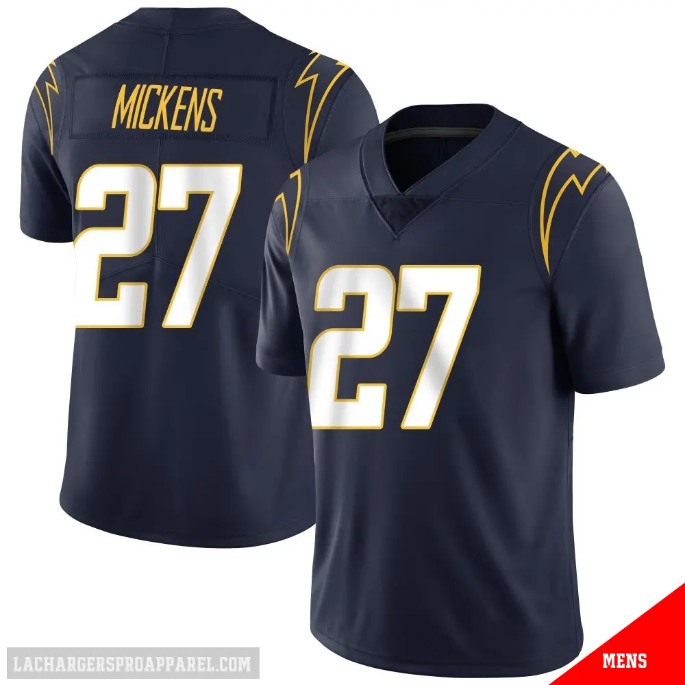＃27 Men's RJ Mickens Navy Limited Los Angeles Chargers Team Color Vapor Untouchable Jersey