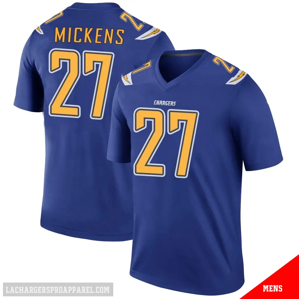 ＃27 Men's RJ Mickens Royal Legend Los Angeles Chargers Color Rush Jersey