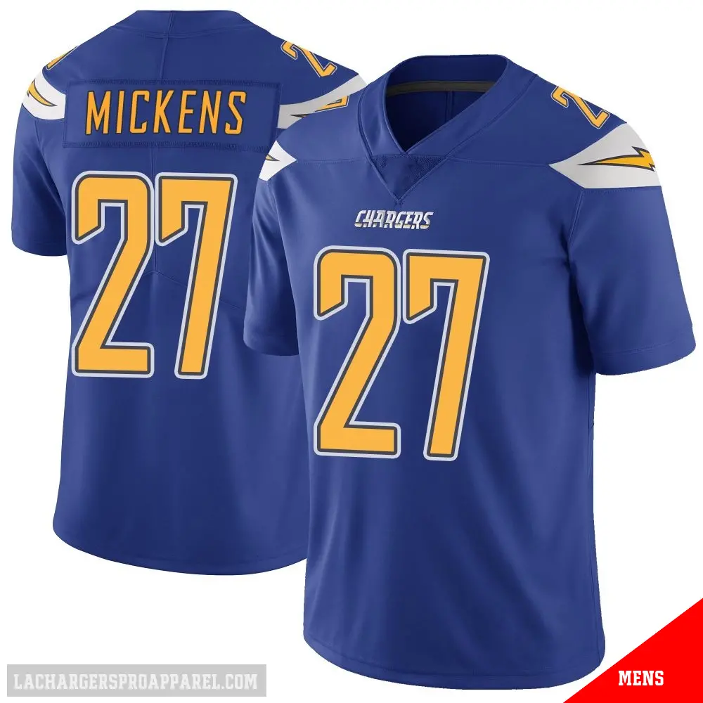 ＃27 Men's RJ Mickens Royal Limited Los Angeles Chargers Color Rush Vapor Untouchable Jersey