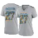 ＃27 Women's JaQuae Jackson Gray Game Los Angeles Chargers Atmosphere Fashion Jersey