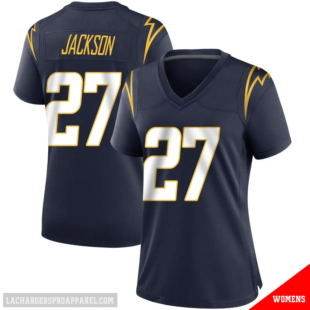 ＃27 Women's JaQuae Jackson Navy Game Los Angeles Chargers Team Color Jersey