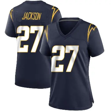 ＃27 Women's JaQuae Jackson Navy Game Los Angeles Chargers Team Color Jersey
