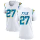 ＃27 Women's JaQuae Jackson White Game Los Angeles Chargers Jersey