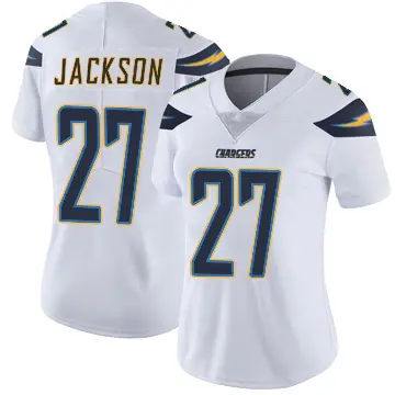 ＃27 Women's JaQuae Jackson White Limited Los Angeles Chargers Vapor Untouchable Jersey