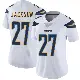 ＃27 Women's JaQuae Jackson White Limited Los Angeles Chargers Vapor Untouchable Jersey