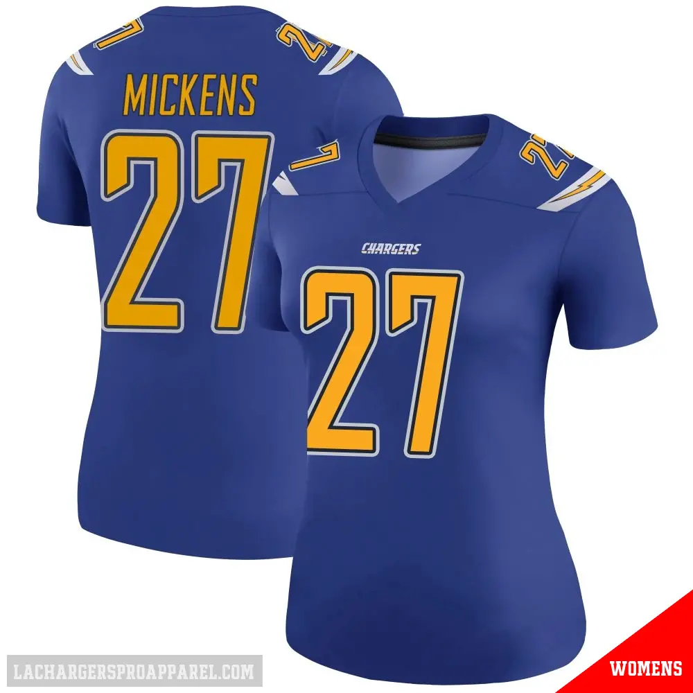 ＃27 Women's RJ Mickens Royal Legend Los Angeles Chargers Color Rush Jersey