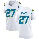 ＃27 Women's RJ Mickens White Game Los Angeles Chargers Jersey
