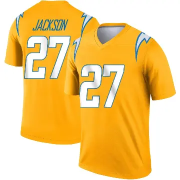 ＃27 Youth JaQuae Jackson Gold Legend Los Angeles Chargers Inverted Jersey