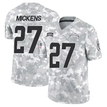 ＃27 Youth RJ Mickens Arctic Camo Limited Los Angeles Chargers 2024 Salute to Service Jersey