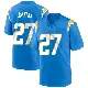 ＃27 Youth RJ Mickens Blue Game Los Angeles Chargers Powder Alternate Jersey