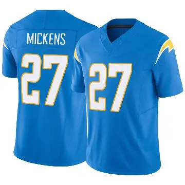 ＃27 Youth RJ Mickens Blue Limited Los Angeles Chargers Powder Vapor F.U.S.E. Jersey