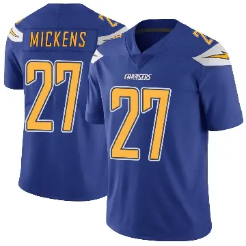 ＃27 Youth RJ Mickens Royal Limited Los Angeles Chargers Color Rush Vapor Untouchable Jersey