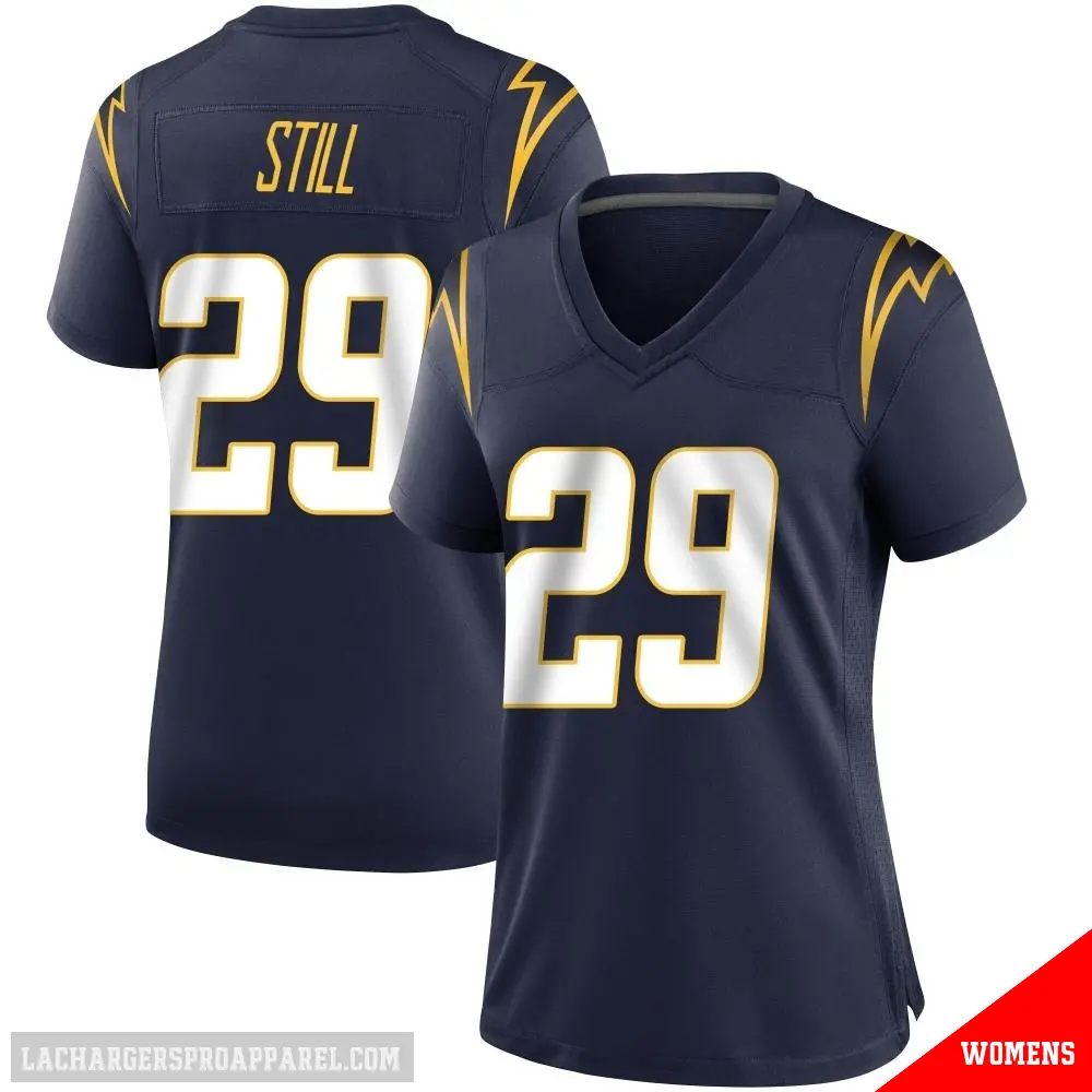 ＃29 Women's Tarheeb Still Navy Game Los Angeles Chargers Team Color Jersey