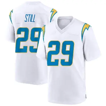 ＃29 Youth Tarheeb Still White Game Los Angeles Chargers Jersey