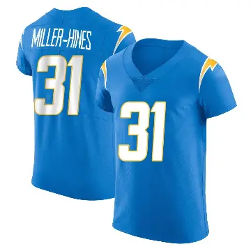 ＃31 Men's Nyheim Miller-Hines Blue Elite Los Angeles Chargers Alternate Vapor Untouchable Jersey