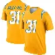 ＃31 Men's Nyheim Miller-Hines Gold Legend Los Angeles Chargers Inverted Jersey