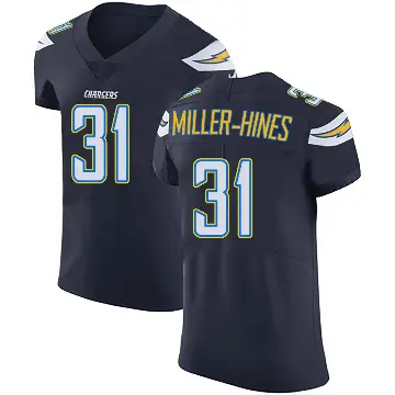 ＃31 Men's Nyheim Miller-Hines Navy Blue Elite Los Angeles Chargers Team Color Vapor Untouchable Jersey