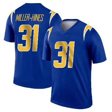＃31 Men's Nyheim Miller-Hines Royal Legend Los Angeles Chargers 2nd Alternate Jersey