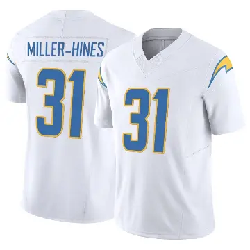 ＃31 Men's Nyheim Miller-Hines White Limited Los Angeles Chargers Vapor F.U.S.E. Jersey