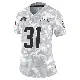 ＃31 Women's Nyheim Miller-Hines Arctic Camo Limited Los Angeles Chargers 2024 Salute to Service Jersey