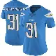 ＃31 Women's Nyheim Miller-Hines Blue Limited Los Angeles Chargers Powder Vapor Untouchable Alternate Jersey