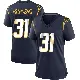 ＃31 Women's Nyheim Miller-Hines Navy Game Los Angeles Chargers Team Color Jersey