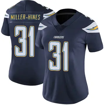 ＃31 Women's Nyheim Miller-Hines Navy Limited Los Angeles Chargers Team Color Vapor Untouchable Jersey