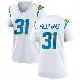 ＃31 Women's Nyheim Miller-Hines White Game Los Angeles Chargers Jersey