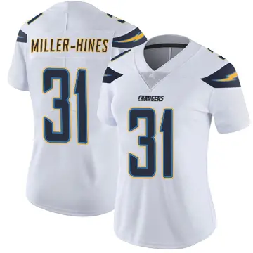 ＃31 Women's Nyheim Miller-Hines White Limited Los Angeles Chargers Vapor Untouchable Jersey