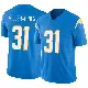＃31 Youth Nyheim Miller-Hines Blue Limited Los Angeles Chargers Powder Vapor F.U.S.E. Jersey