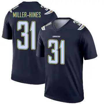 ＃31 Youth Nyheim Miller-Hines Navy Legend Los Angeles Chargers Jersey