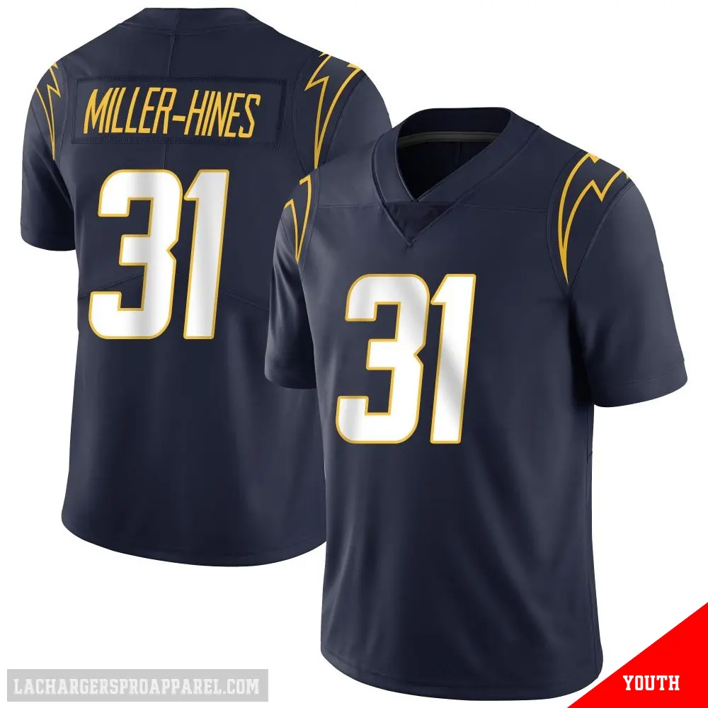 ＃31 Youth Nyheim Miller-Hines Navy Limited Los Angeles Chargers Team Color Vapor Untouchable Jersey