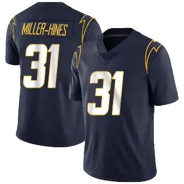 ＃31 Youth Nyheim Miller-Hines Navy Limited Los Angeles Chargers Team Color Vapor Untouchable Jersey