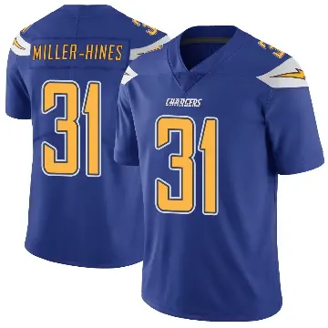 ＃31 Youth Nyheim Miller-Hines Royal Limited Los Angeles Chargers Color Rush Vapor Untouchable Jersey