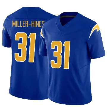 ＃31 Youth Nyheim Miller-Hines Royal Limited Los Angeles Chargers Vapor F.U.S.E. Jersey