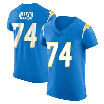 ＃74 Men's Ryan Nelson Blue Elite Los Angeles Chargers Alternate Vapor Untouchable Jersey