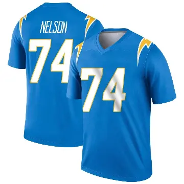 ＃74 Men's Ryan Nelson Blue Legend Los Angeles Chargers Powder Jersey