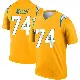 ＃74 Men's Ryan Nelson Gold Legend Los Angeles Chargers Inverted Jersey