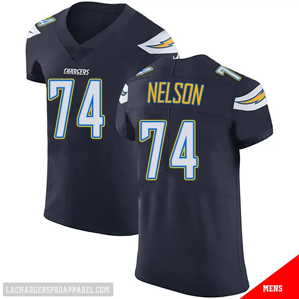 ＃74 Men's Ryan Nelson Navy Blue Elite Los Angeles Chargers Team Color Vapor Untouchable Jersey