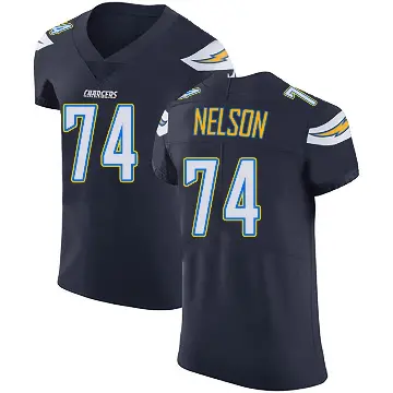 ＃74 Men's Ryan Nelson Navy Blue Elite Los Angeles Chargers Team Color Vapor Untouchable Jersey