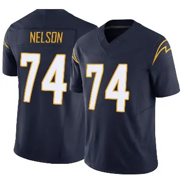 ＃74 Men's Ryan Nelson Navy Limited Los Angeles Chargers Vapor F.U.S.E. Jersey