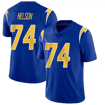 ＃74 Men's Ryan Nelson Royal Limited Los Angeles Chargers 2nd Alternate Vapor Jersey