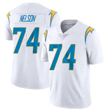 ＃74 Men's Ryan Nelson White Limited Los Angeles Chargers Vapor Untouchable Jersey