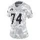 ＃74 Women's Ryan Nelson Arctic Camo Limited Los Angeles Chargers 2024 Salute to Service Jersey