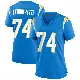 ＃74 Women's Ryan Nelson Blue Game Los Angeles Chargers Powder Alternate Jersey